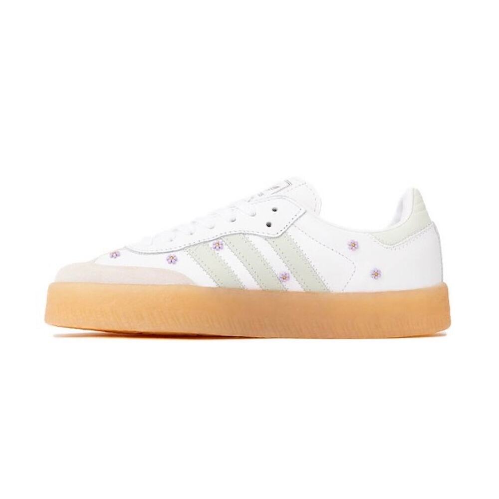 NEW ADIDAS ORIGINALS Sambae Women's 7.5 JS3954 Linen Green w/ Flowers